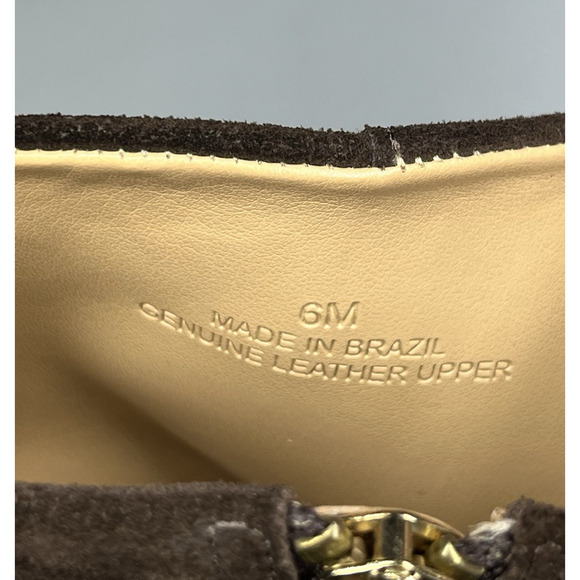 Talbot Ankle Boots Womens 6M Brown Suede Leather Pointed Toe Block Heel Side Zip - Picture 8 of 8